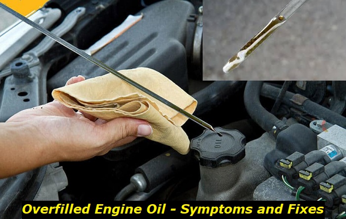 overfilled engine oil sounds fixes